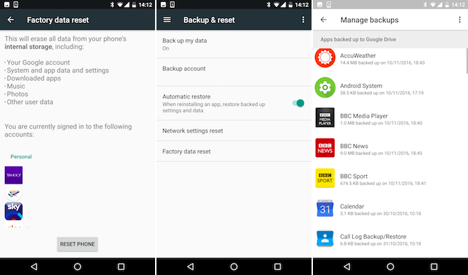 Android: Fabrika ayarlarına geri dön