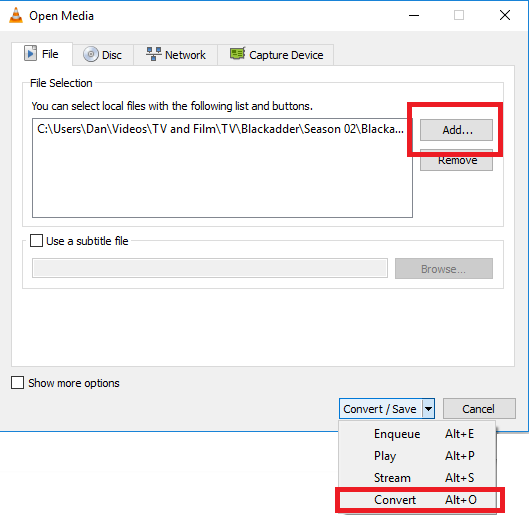 VLC video dönüştür / convert