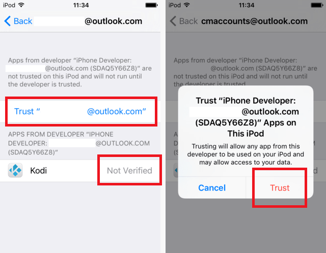 Jailbreak'siz iPhone ve iPad'e Kodi Yüklemek: Güvenilir Geliştirici