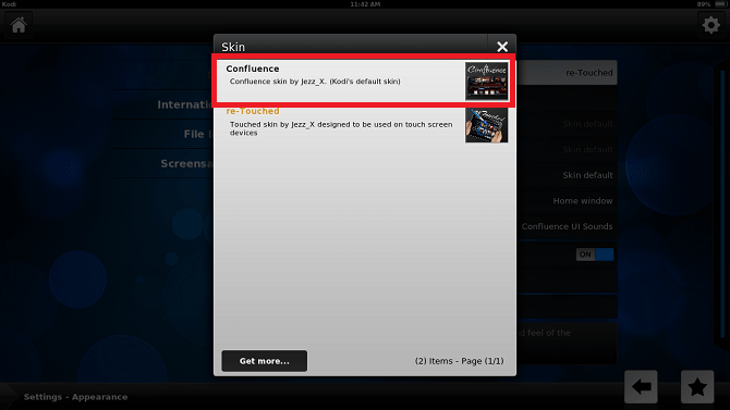 Jailbreak'siz iPhone ve iPad'e Kodi Yüklemek: Kodi Skin Ayarları