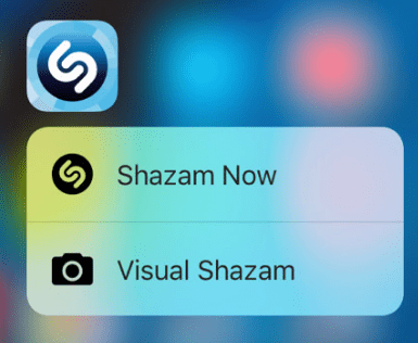 Shazam 3D Touch