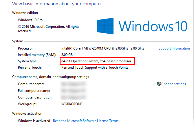 Windows sistem bilgi penceresi