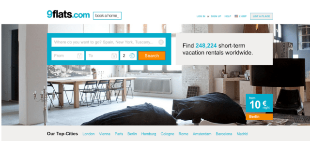 Airbnb alternatifleri: 9Flats
