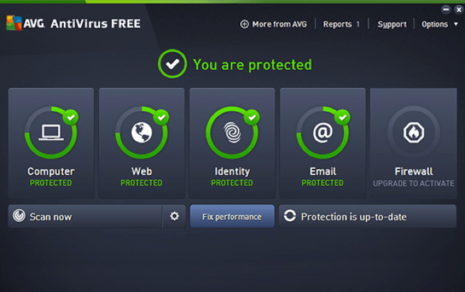AVG Ücretsiz Antivirus Uygulaması