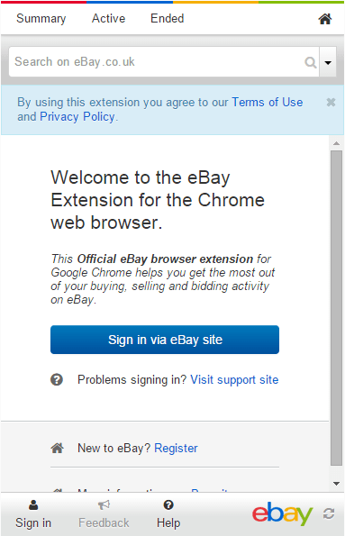 eBay Extension for Google Chrome