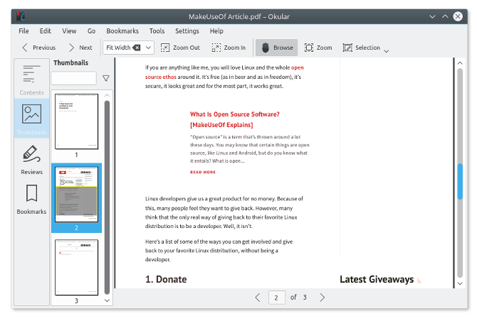 Linux için En İyi PDF Okuyucu Uygulaması: Okular