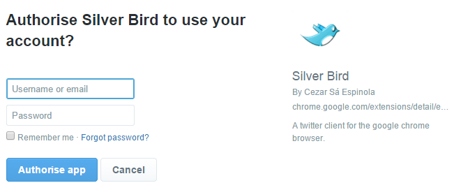SilverBird Chrome Extension