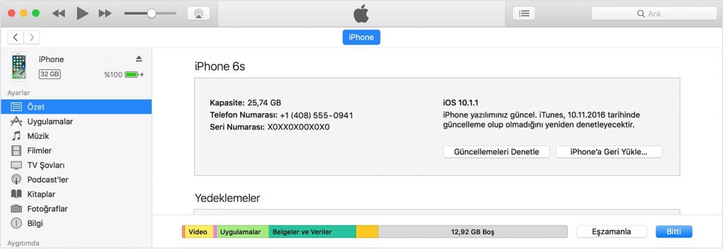 Yeni Mac: iPhone ya da iPad Eşzamanlama