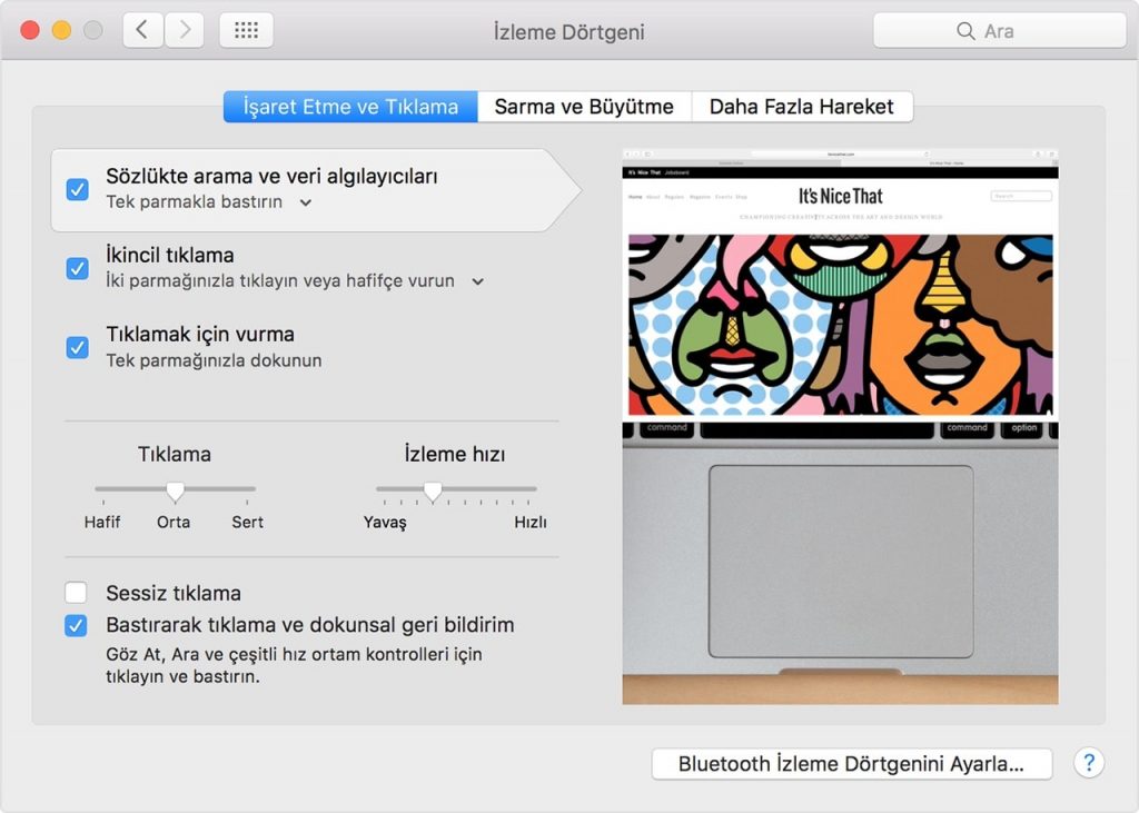 Yeni Mac: İzleme Dörtgeni (Trackpad)