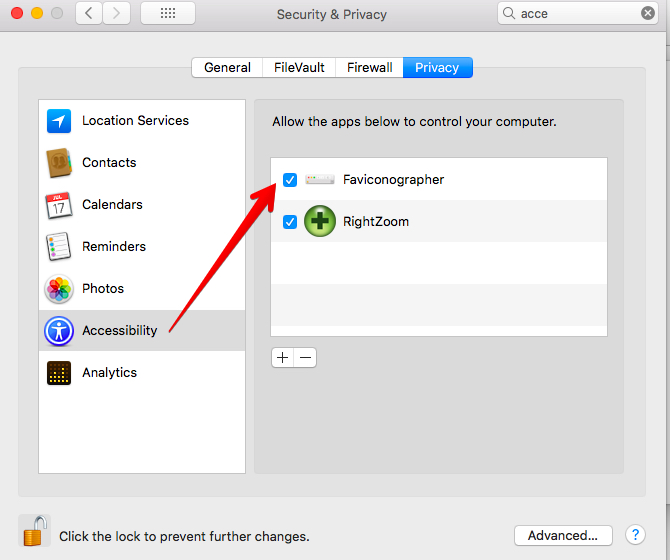 Faviconographer Erişilebilirlik Ayarları